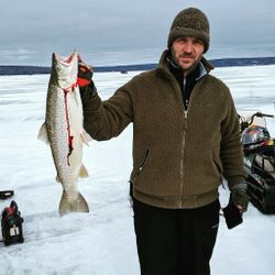 Ice Fishing in Lake Superior